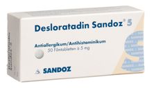Desloratadin Sandoz Filmtabl 5 mg 50 Stk, Hauptbild