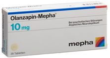 Olanzapin Mepha Tabl 10 mg 28 Stk, Hauptbild