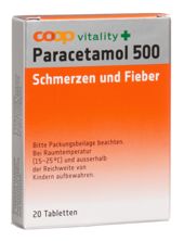Coop Vitality Paracetamol Tabl 500 mg 20 Stk, Hauptbild