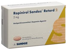Ropinirol Sandoz Retard Ret Tabl 2 mg 28 Stk, Hauptbild