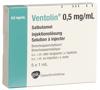 Ventolin Inj Lös 0.5 mg/ml 5 Amp 1 ml, Hauptbild