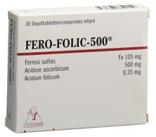 Fero Folic 500 cpr ret 500 mg 30 pce, image principale