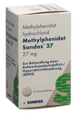 Méthylphénidate Sandoz cpr ret 27 mg bte 30 pce, image principale