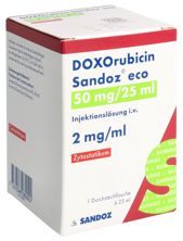 Doxorubicin Sandoz eco50 mg/25ml 25 ml, Hauptbild