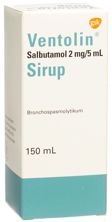 Ventolin sirop 2 mg/5ml s sucre fl 150 ml, image principale