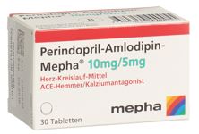 Perindopril Amlodipin-Mepha Tabl 10mg/5mg 30 Stk, Hauptbild