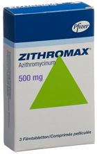 Zithromax Filmtabl 500 mg 3 Stk, Hauptbild