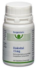 Burgerstein Zinkvital Tabl 15 mg Ds 100 Stk, Hauptbild