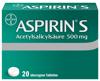 Aspirin S Tabl 500 mg 20 Stk, Hauptbild