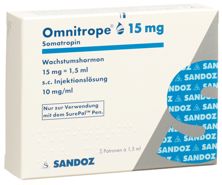 Omnitrope cart SurePal sol inj 15 mg/1.5ml 5 pce, image principale