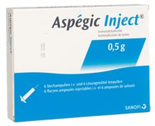 Aspégic Inj Trockensub 0.5 g c Solv Durchstf 6 Stk, Hauptbild