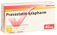 Pravastatin axapharm Tabl 40 mg (teilbar) 30 Stk, Hauptbild