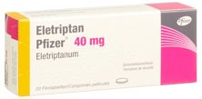 Eletriptan Pfizer Filmtabl 40 mg 20 Stk, Hauptbild