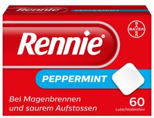 Rennie Peppermint Lutschtabl 60 Stk, Hauptbild