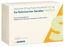 Co-Telmisartan Sandoz cpr pell 80/12.5 98 pce, image principale