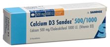 Calcium D3 Sandoz Kautabl 500/1000 Ds 20 Stk, Hauptbild