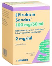 Epirubicine Sandoz 100 mg/50ml flac 50 ml, image principale