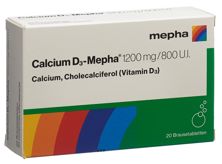 Calcium D3 Mepha Brausetabl 1200/800 20 Stk, Hauptbild