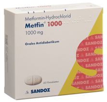 Metfin Filmtabl 1000 mg 60 Stk, Hauptbild