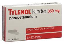 Tylenol Kinder Supp 350 mg 10 Stk, Hauptbild