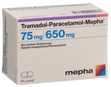 Tramadol-Paracetamol Mepha 75/650 mg 60 Stk, Hauptbild