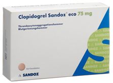Clopidogrel Sandoz eco Filmtabl 75 mg 84 Stk, Hauptbild