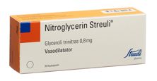 Nitroglycerin Streuli Kaukaps 0.8 mg 30 Stk, Hauptbild