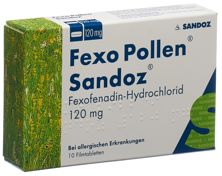 Fexo Pollen Sandoz cpr pell 120 mg 10 pce, image principale