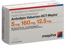Amlodipin Valsartan HCT Mepha 5/160/12.5 28 Stk, Hauptbild