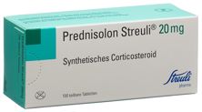 Prednisolon Streuli Tabl 20 mg 100 Stk, Hauptbild