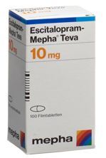 Escitalopram Mepha Teva Filmtabl 10 mg Ds 100 Stk, Hauptbild