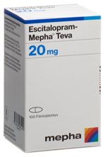 Escitalopram Mepha Teva Filmtabl 20 mg Ds 100 Stk, Hauptbild