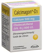 Calcimagon D3 Kautabl 500/800 Zitrone 30 Stk, Hauptbild