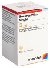 Rosuvastatin Mepha Filmtabl 5 mg Ds 100 Stk, Hauptbild