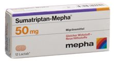 Sumatriptan Mepha cpr pell 50 mg 12 pce, image principale