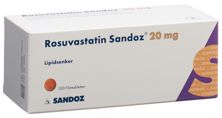 Rosuvastatin Sandoz Filmtabl 20 mg 100 Stk, Hauptbild