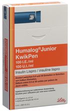 Humalog Junior KwikPen 100 UI/ml 5 stylo pré 3 ml, image principale