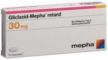 Gliclazid Mepha retard Depotabs 30 mg 30 Stk, Hauptbild
