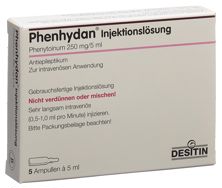 Phenhydan sol inj 250 mg/5ml i.v. 5 amp 5 ml, image principale