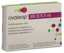 Ovaleap Inj Lös 300 IE/0.5ml Patrone m 10 Nadeln, Hauptbild