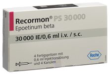 Recormon PS 30000 IE/0.6ml Nadelsch Fertspr 4 Stk, Hauptbild