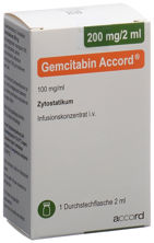 Gemcitabin Accord 200 mg/2ml Durchstf, Hauptbild