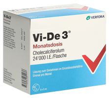 Vi-De 3 Monatsdosis Lösung 24000 IE/5ml 6 Fl 5 ml, Hauptbild