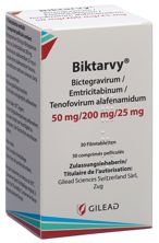 Biktarvy Filmtabl 50/200/25mg Ds 30 Stk, Hauptbild
