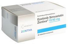 Ezetimib Simvastatin ZentivaTabl 10/40 mg 98 Stk, Hauptbild