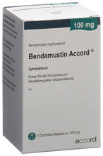 Bendamustin Accord Trockensub 100 mg Durchstf, Hauptbild