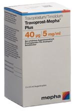 Travoprost Mepha Plus 0.04mg/5mg 3 Fl 2.5 ml, Hauptbild