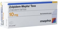 Zolpidem Mepha Teva Lactab 10 mg 30 Stk, Hauptbild