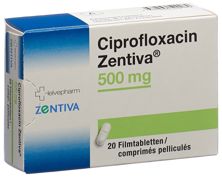 Ciprofloxacin Zentiva Filmtabl 500 mg 20 Stk, Hauptbild