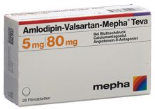 Amlodipin Valsartan Mepha Teva 5/80mg 28 Stk, Hauptbild